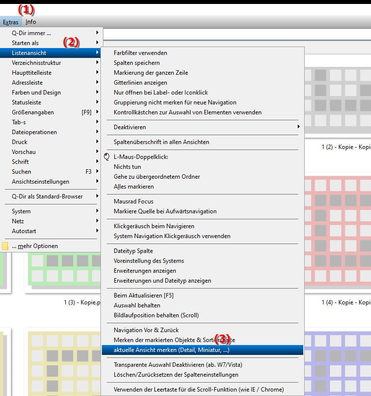 Wie kann ich die aktuelle Ansicht der Listenansicht bei der Navigation Vor   Zurück speichern